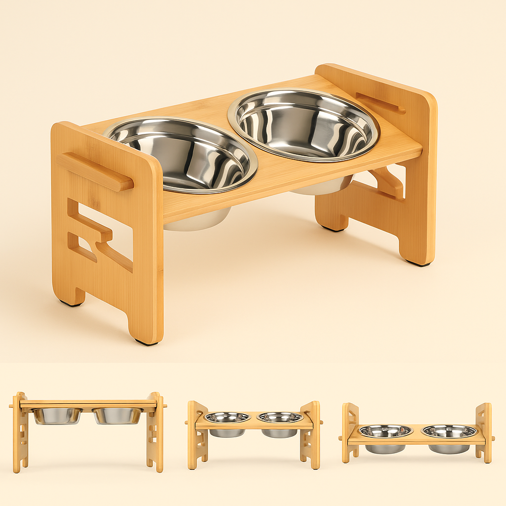Comedero Doble Bamboo